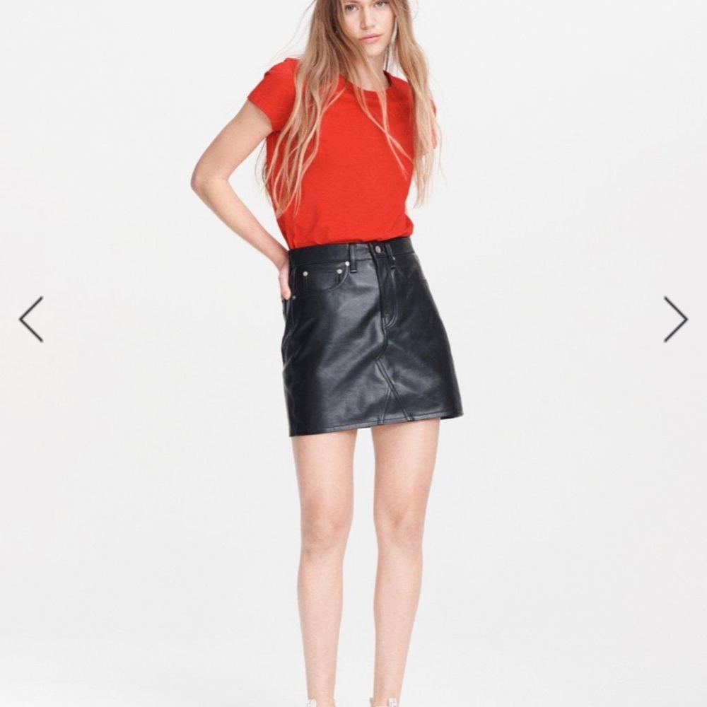 RAG & BONE leather ITTY BITTY mini skirt